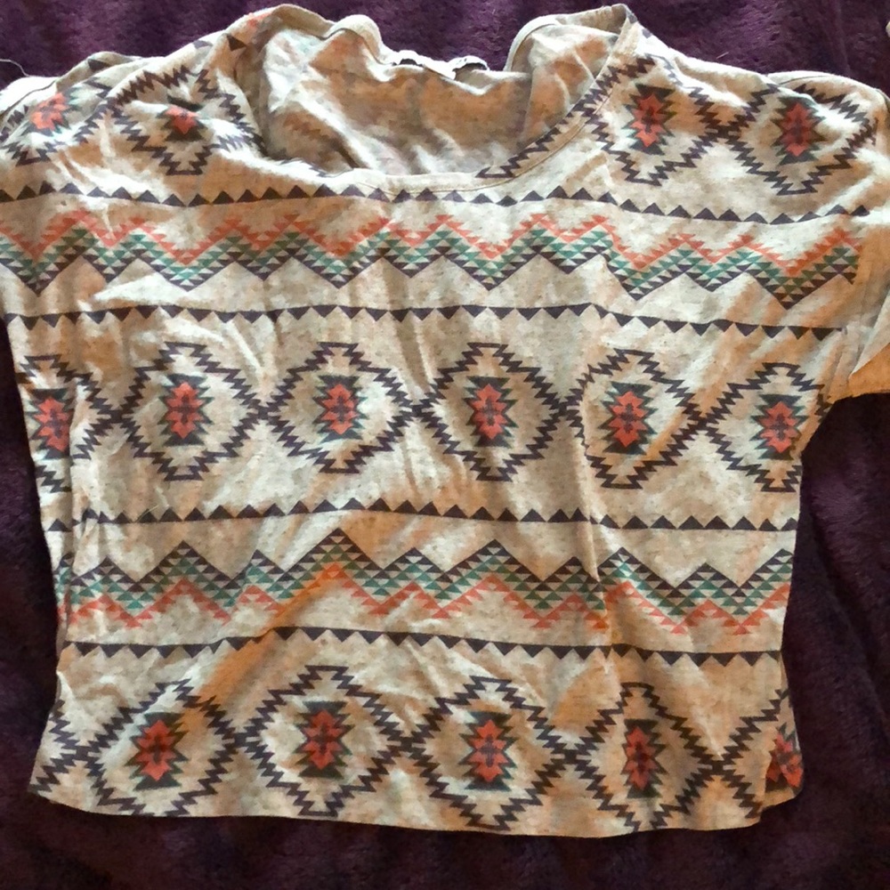 Tribe Print Grey Shirt